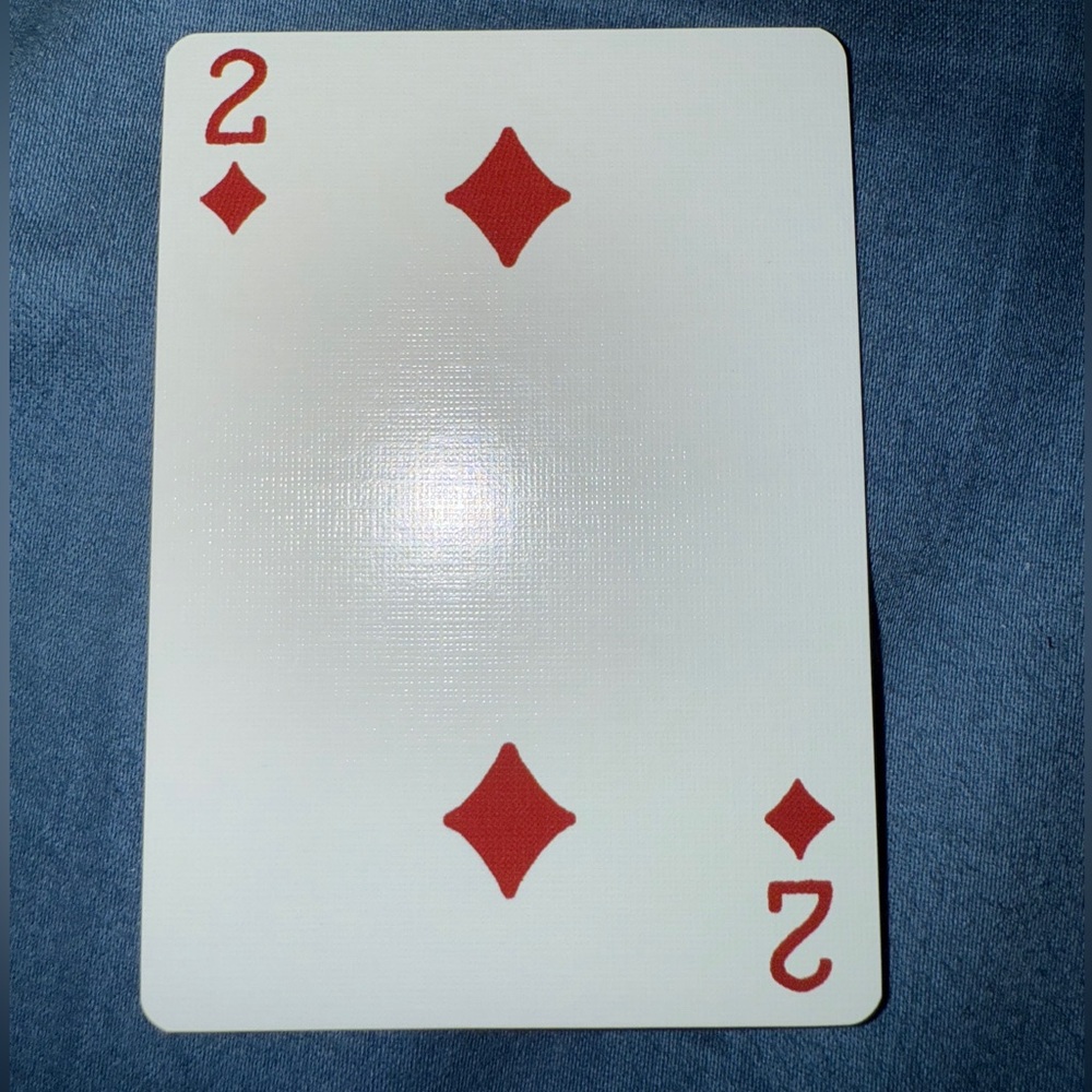 Coach Gold Trim Two of Diamonds Playing Card